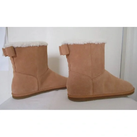Kate Spade Boots, NIB, Nubuck Short Boots, Ugg type, Warm, Bow & Logo